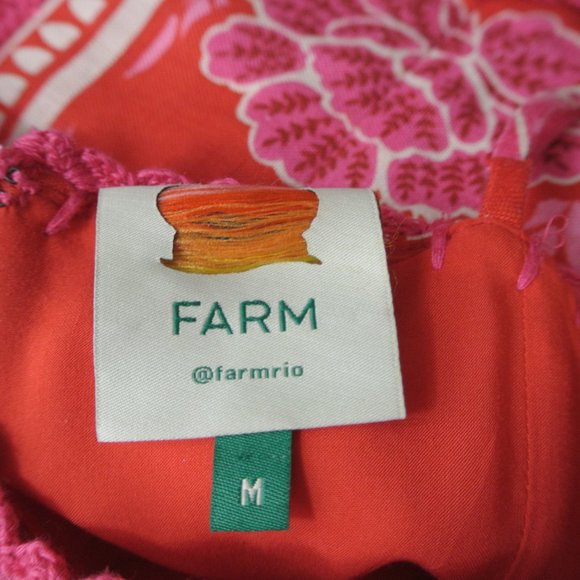 NEW Farm Rio Summer Sunrise Mixed Palm Maxi Dress Size M #1434 - Picture 11 of 13